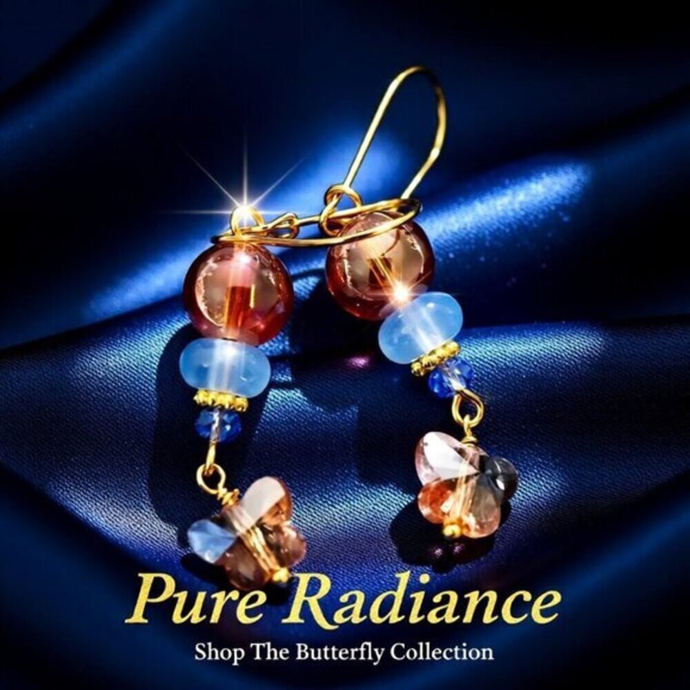 Gypsy Spring Magic Butterfly Earrings • Sparkling Shimmer • Soft Feminine Glow - Picture 6 of 10